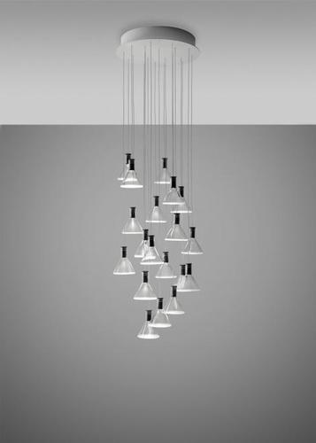 Check Hanging lamp Fabbian Multispot F32 39cm - 20 - Chrome - F32 A44 00
