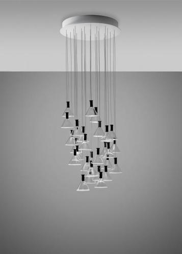 Check Hanging lamp Fabbian Multispot Polair F32 Transparent IP40- F32 A45 00