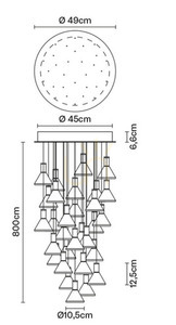 Hanging lamp Fabbian Multispot Polair F32 Transparent IP40- F32 A45 00 small 2
