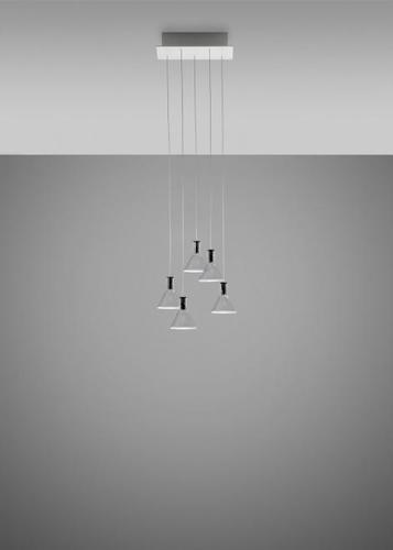 Check Hanging lamp Fabbian Multispot F32 30x15cm - 5 - Chrome - F32 A47 00