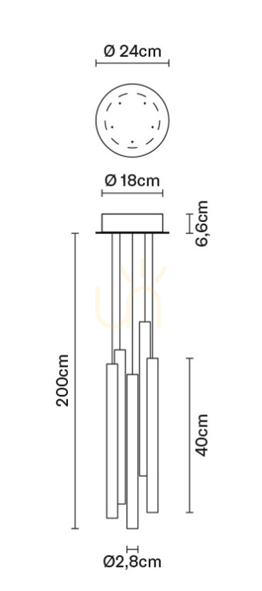 Show Hanging lamp Fabbian Multispot F32 24cm - 5 - Chrome - F32 A02 00 Hanging lamp Fabbian Multispot F32 24cm - 5 - Chrome - F32 A02 00