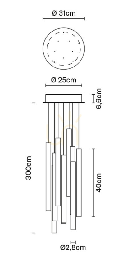 Display Hanging lamp Fabbian Multispot F32 31cm - 10 - Chrome - F32 A03 00 Hanging lamp Fabbian Multispot F32 31cm - 10 - Chrome - F32 A03 00