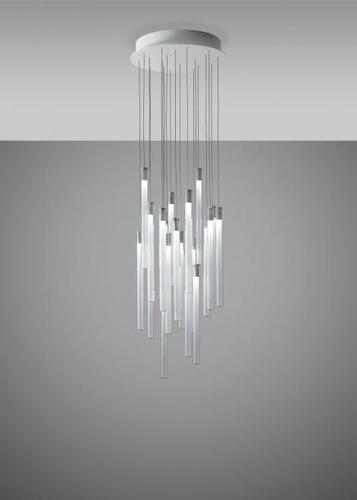 Check Hanging lamp Fabbian Multispot F32 39cm - 20 - Chrome - F32 A04 00