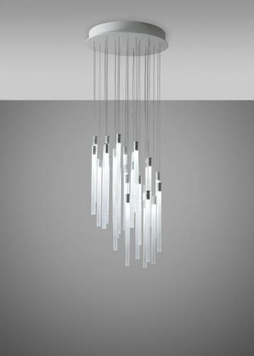 Check Hanging lamp Fabbian Multispot F32 49cm - 30 - Chrome - F32 A05 00