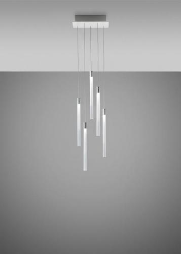 Check Hanging lamp Fabbian Multispot F32 30x15cm - 5 - Chrome - F32 A07 00