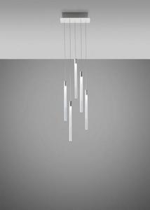 Hanging lamp Fabbian Multispot F32 30x15cm - 5 - Chrome - F32 A07 00 0 Hanging lamp Fabbian Multispot F32 30x15cm - 5 - Chrome - F32 A07 00 small 0