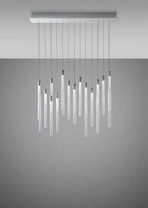 Hanging lamp Fabbian Multispot F32 90x15cm - 20 - Chrome - F32 A09 00 0 Hanging lamp Fabbian Multispot F32 90x15cm - 20 - Chrome - F32 A09 00 small 0