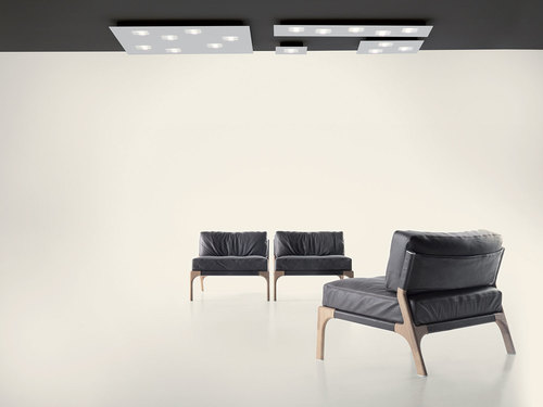 Check Ceiling lighting fitting Fabbian Quarter F38 5W 70x20cm - White - F38 G11 01