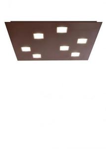 Ceiling lighting fitting Fabbian Quarter F38 5W 59.5x59.5cm - Bronze - F38 G13 14 small 0