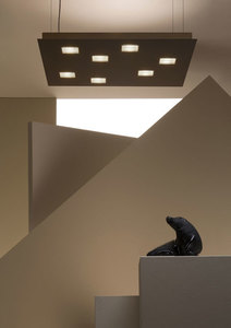 Hanging lamp Fabbian Quarter F38 5W 70x20cm - Bronze - F38 A01 14 3 Hanging lamp Fabbian Quarter F38 5W 70x20cm - Bronze - F38 A01 14 small 3