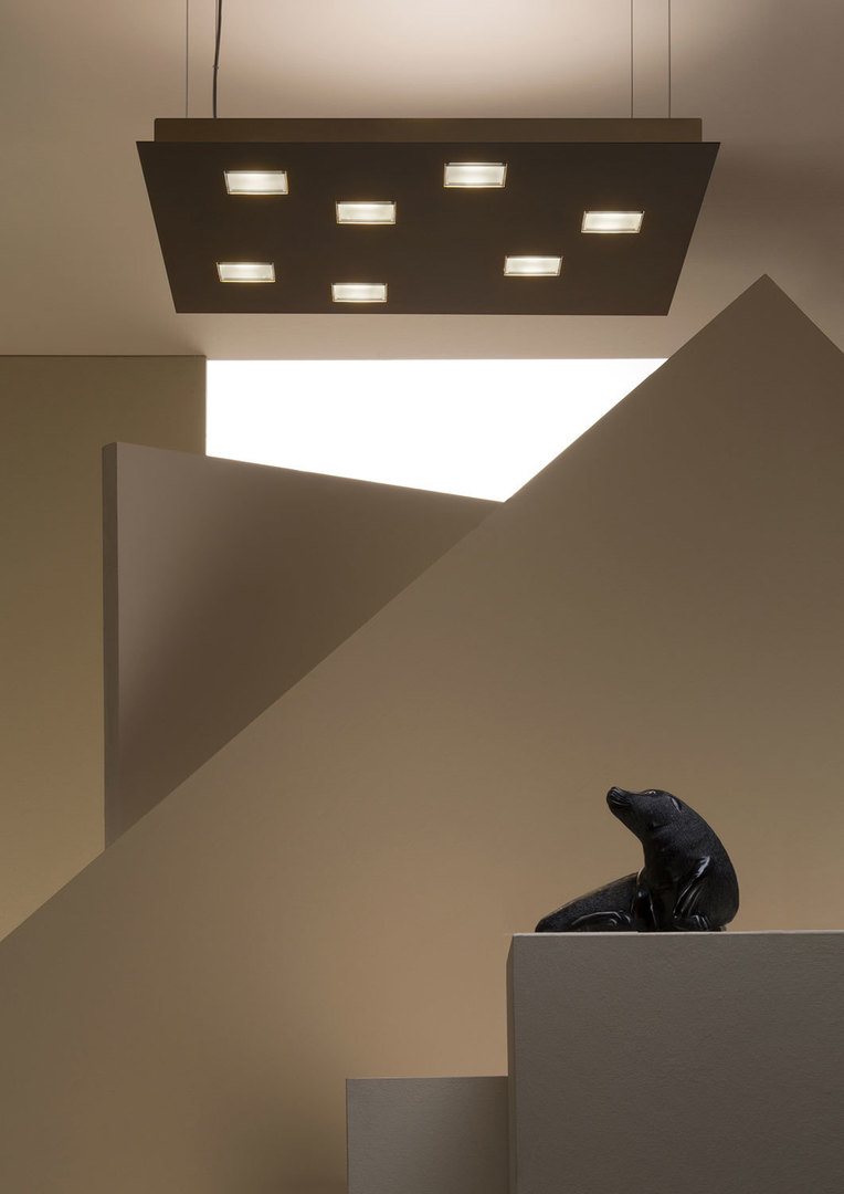 Display Hanging lamp Fabbian Quarter F38 5W 70x20cm - Bronze - F38 A01 14 Hanging lamp Fabbian Quarter F38 5W 70x20cm - Bronze - F38 A01 14
