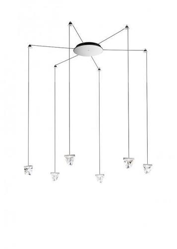 Check Hanging lamp Fabbian Tripla F41 3W 6 - Chrome - F41 G04 11