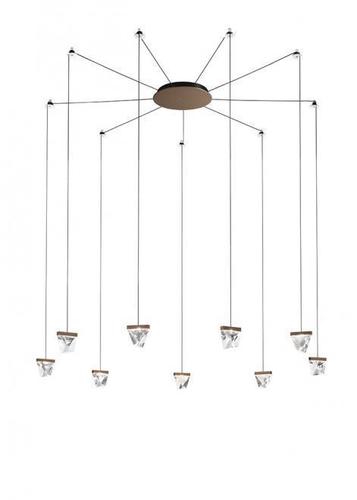 Check Hanging lamp Fabbian Tripla F41 3W 9 - Bronze - F41 G05 76