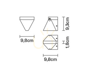 Sconce Fabbian Tripla F41 3W 3000K - Chrome - F41 D01 11 small 4