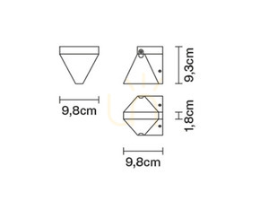 Wall lamp Fabbian Tripla F41 3W 2700K - Bronze - F41 D02 76 4 Wall lamp Fabbian Tripla F41 3W 2700K - Bronze - F41 D02 76 small 4