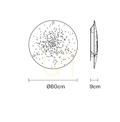 Preview Wall lamp Fabbian Lens F46 45W 60cm - Rust - F46 G01 56 Wall lamp Fabbian Lens F46 45W 60cm - Rust - F46 G01 56