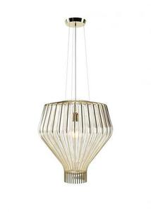 Hanging lamp Fabbian Saya F47 22W 48cm - Transparent and gold - F47 A23 00 0 Hanging lamp Fabbian Saya F47 22W 48cm - Transparent and gold - F47 A23 00 small 0