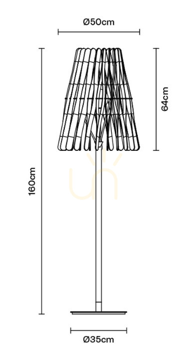 Preview Fabbian Stick F23 22W Cono floor lamp - F23 C02 69 Fabbian Stick F23 22W Cono floor lamp - F23 C02 69