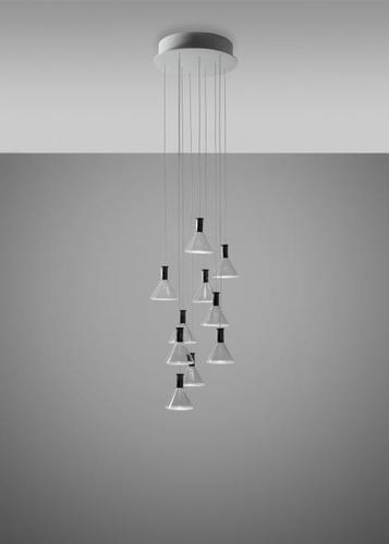Check Hanging lamp Fabbian Multispot F32 31cm - 10 - Chrome - F32 A43 00