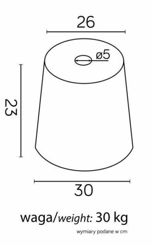 Check SU-MA Large 30kg grey concrete foundation for garden lamp