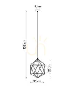 Pendant lamp GASPARE white Sollux small 3