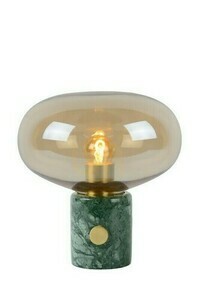 Lucide CHARLIZE table lamp E27 40W green marble amber glass retro 23 cm 03520/01/62 small 0