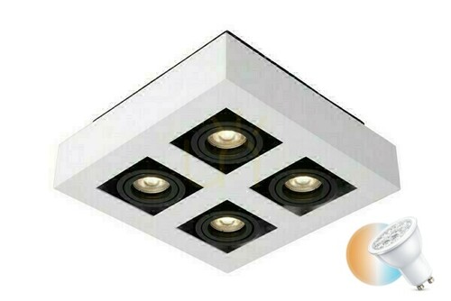 Check Lucide Xirax LED Ceiling Spot 4x GU10 White Aluminium 09119/21/31