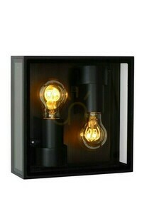 Lucide Dukan Outdoor Ceiling Light Black 2xE27 IP65 15802/02/30 small 0