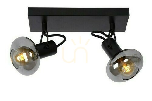 Check Lucide Madee Black 2-Light Spotlights Ceiling Lamp 17993/02/30