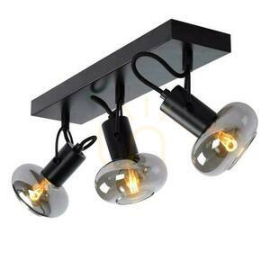 Lucide MADEE 3-Light Black Metal Glass Ceiling Spotlight 17993/03/30 small 3