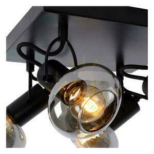 Lucide Madee 4-Light Black Metal Glass Ceiling Spotlight 17993/14/30 small 4