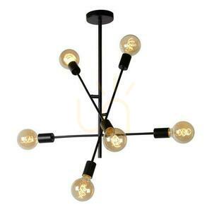 Lucide LESTER Plafond 6-Licht zwart metaal 59 cm 21119/06/30 small 4