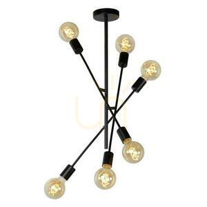 Lucide LESTER Plafond 6-Licht zwart metaal 59 cm 21119/06/30 small 5