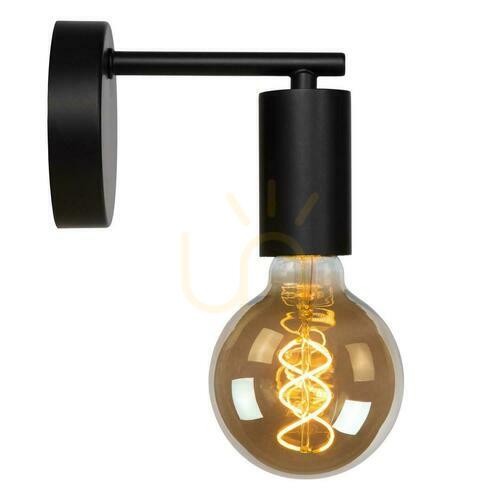 Check Lucide LEANNE wall light black metal E27 vintage 21221/01/30