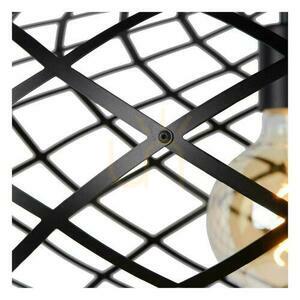 Lucide Wolfram Black Metal Pendant Light 65cm E27 21417/65/30 small 6