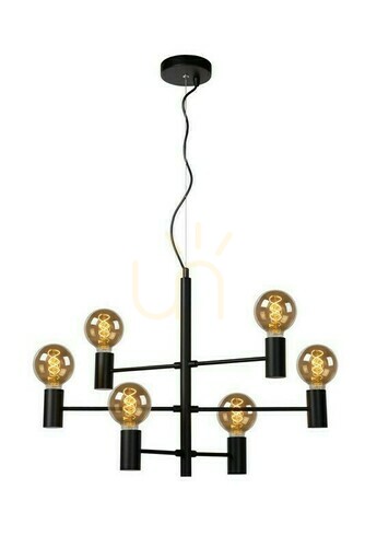 Check Lucide LEANNE Black Metal 6-Light Pendant Lamp 21421/06/30