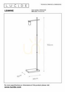 Lucide LEANNE Black Metal Floor Lamp 21721/01/30 small 7