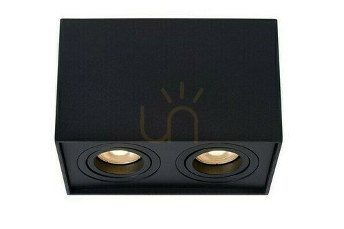 Check Lucide TUBE 2-Light Black GU10 LED Ceiling Downlight 22953/02/30