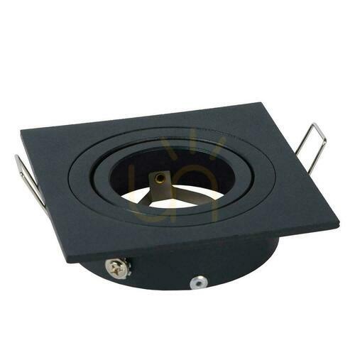 Check Lucide TUBE Black Square Recessed Spotlight, 9 cm, GU10 22955/01/30