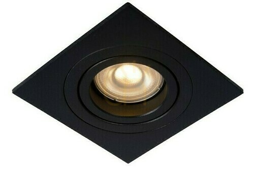 Check Lucide TUBE Black Aluminum Ceiling Eyelet GU10 1-Light 22955/01/30