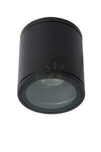 Lucide AVEN Black GU10 Bathroom LED Ceiling Downlight IP65 9 cm small 1