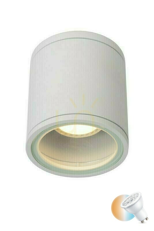 Lucide AVEN White GU10 LED Bathroom Downlight IP65 9 cm 22962/01/31