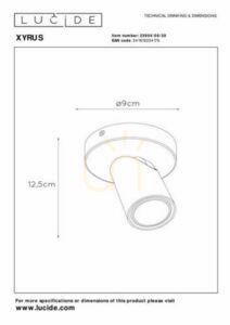 Lucide Xyrus Black LED Spot Light 5W 2200K GU10 IP20 23954/06/30 small 5