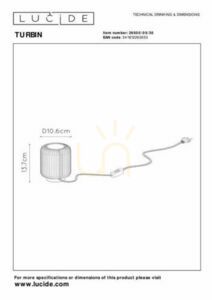 Lucide TURBIN LED Table Lamp Black Aluminium 26500/05/30 small 4