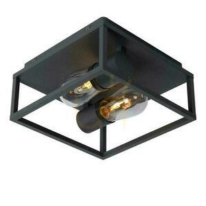 Lucide CARLYN Black Bathroom Ceiling Light 2xE14 IP54 25cm 27100/02/30 small 4