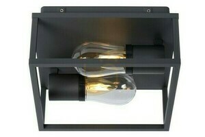 Lucide CARLYN Black Bathroom Ceiling Light 2xE14 IP54 25cm 27100/02/30 small 0