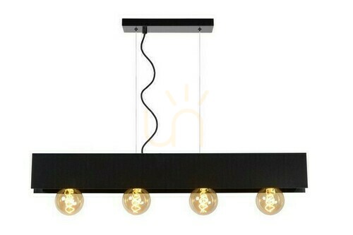 Check Lucide Surtus Black 4-Light Industrial Pendant Lamp 30474/04/30