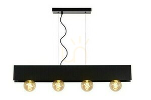 Lucide Surtus Black 4-Light Industrial Pendant Lamp 30474/04/30 small 0