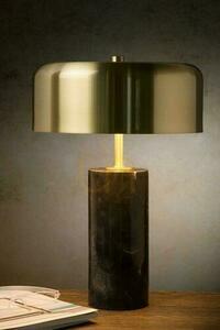 Lucide MIRASOL Black Gold Marble 3-Light Dimmable Table Lamp 34540/03/30 small 2