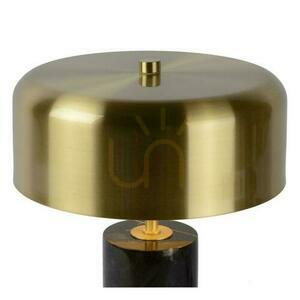 Lucide MIRASOL Black Gold Marble 3-Light Dimmable Table Lamp 34540/03/30 small 5